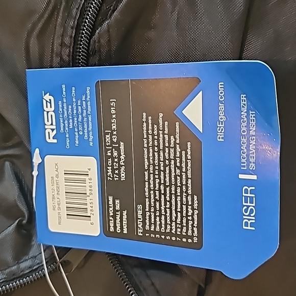 RISE Gear Luggage Organizer Shelf Insert Portable Riser, Blue, 17x12x36… - Picture 7 of 9